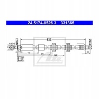 тормозной шланг ate bmw 1 e82e81e88e87