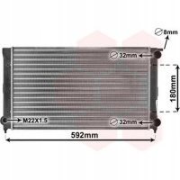 радиатор vw: гольф 155 , 17 , 19 е , 1g1