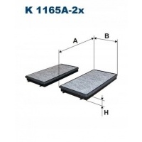 воздушный фильтр кабины k1165a - 2x bmw 7 серииe65