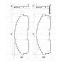 колодки торм передние bosch kia pregio 2.5 тиц d
