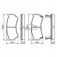 bosch 0986494234 колодки колодок . suzuki baleno 99 -