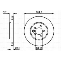 диски торм передние bosch rover 75 2.0 cdt