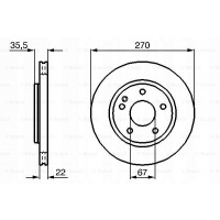тормозные диски передние bosch мерседес vaneo 1.6