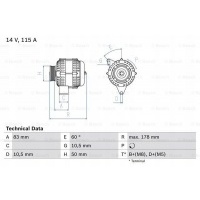 bosch генератор 12в