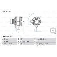 bosch генератор 12в