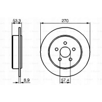 диски торм задние bosch додж stratus 2.0 16v