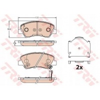 Колодки торм передние trw hyundai i20 1.2 lpgi