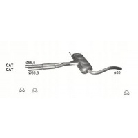 audi a6 c5 2.4 2.8 97 - 05 средний глушитель + хомуты