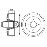 bosch барабан тормозной renault clio ii 98 -