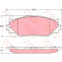 trw gdb3410 колодки колодок . lexus is220d 05 -