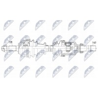 приводной вал левый citroen c5 3 1.6 thp 945mm
