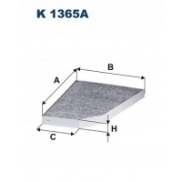 фильтр салона угольный filtron k1365a