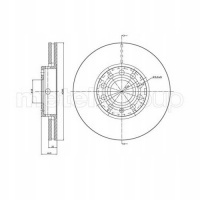тормозной диск 23 - 0262c metelli