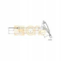 трос стояночного тормоза cofle peugeot: 406 8b , 8e / f , 8c
