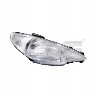 фара левая tyc peugeot: 206 2a / c , 2d , 2e / k