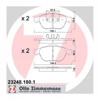 тормозные колодки zimmermann renault: лагуна bg0 / 1