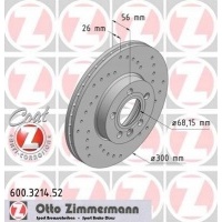 диски передние zimmermann volkswagen транспортер 4 2.5 tdi