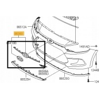 Решетка бампера передняя ось hyundai i20 14 -
