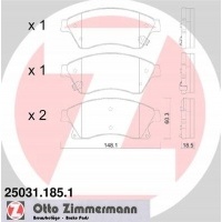 колодки торм передние zimmermann opel astra j 1.6 cdti