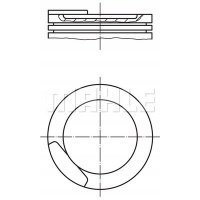поршень двигателя mahle 0110800 79 / 1.2 - 1.5 - 3 std opel и