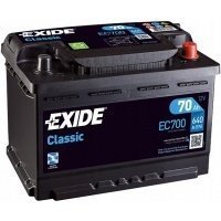 аккумулятор exide classic 70ah 640a для opel volkswagen audi