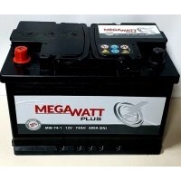 аккумулятор megawatt jenox 74ah 680a л + варшава