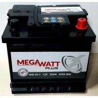 аккумулятор megawatt jenox 50ah 470a п + варшава