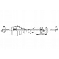 приводной citroen saxo 1.0 , 1.1 , 1.4 99 - 03 права , 4 винта