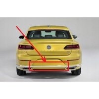 Накладка на бампер задний , центральная хромированная volkswagen arteon