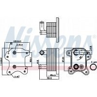 Масляный радиатор nissens 90801 opel astra г 1 , 7 cdti