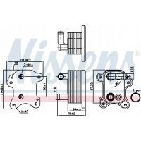 масляный радиатор nissens 90801 opel astra г 1 , 7 cdti