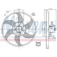 вентилятор радиатора nissens 85782 opel corsa d 06