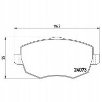 brembo p23094 колодки колодок . lancia ypsilon 03 - 11