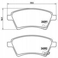 brembo p23105 колодки колодок . fiat sedici 06 -