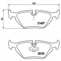 brembo p06013 колодки колодок . bmw 3 e36 90 - 98 задн.