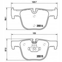 brembo p06072 колодки колодок . bmw 3 f30 11 - задние