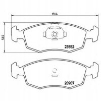 brembo p23079 колодки колодок . fiat albea 2001 - 2006