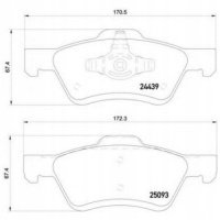 brembo p24159 колодки колодок . форд maverick 2001 - 2007