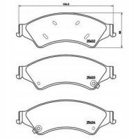 brembo p24153 колодки колодок . форд ranger 11 - фронтальные и