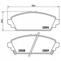 brembo p28031 колодки колодок . honda accord 98 - 02 1