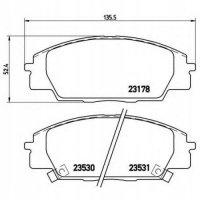 brembo p28032 колодки колодок . honda civic 2001 - 2005 ты