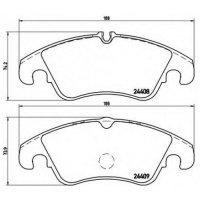 brembo p24074 колодки колодок . форд focus ii 09 - 11