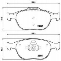 brembo p24071 колодки колодок . форд фиеста 05 - st15