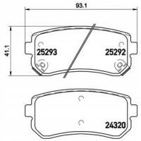brembo p30051 колодки колодок . kia sportage 10 - задняя