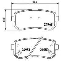 brembo p30046 колодки колодок . hyundai i20 08 - задн.