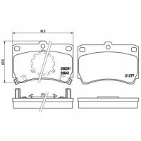 brembo p49007 колодки колодок . mazda 323 85 - 94