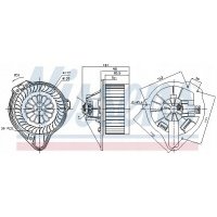 вентилятор салона nissens 87170 volvo 850 91 -