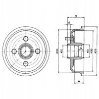 тормозной барабан delphi форд эскорт 5 , эскорт vi