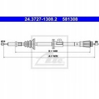 трос стояночного тормоза ate volvo: v70 , 850 , s70