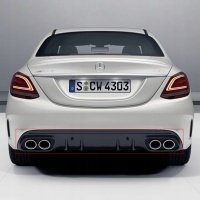 Выхлопные трубы мерседес c43 amg w205 + диффузор